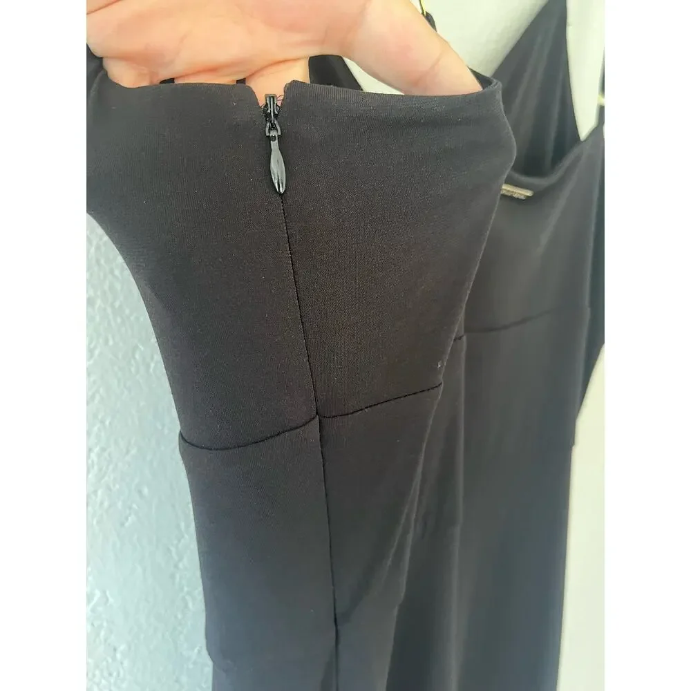 Women's Michael Kors Lace-Up Black Soft‎ and Sexy Maxi Dress Size M